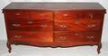 071484 MAHOGANY DOUBLE DRESSER H 32 W 60 D 20 