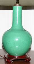 071470 PORCELAIN VASE MOUNTED AS TABLE LAMP C 1920