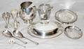 070404 SILVERPLATE TABLE WARE 20TH C 20 H 3  7