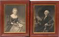 070398 GEORGE AND MARTHA WASHINGTON ENGRAVINGS 19TH C