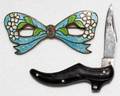 061515 ADVERTISING POCKET KNIFE  ENAMEL BOWKNOT PIN