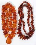 061490 AMBER NECKLACES TWO L 27  31