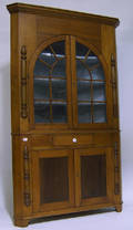 Pennsylvania 2part pine corner cupboard
