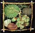 052441 HERMES VINTAGE SILK SCARF JARDIN CREOLE
