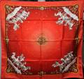 052439 HERMES VINTAGE SILK SCARF BY PHILIPPE LEDOUX
