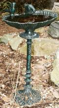 052411 CAST IRON BIRD BATH H 36 W 20