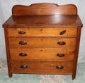 051520 WALNUT CHEST OF FOUR DRAWERS C 1890 H 43
