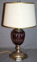 051515 PAIRPOINT CRYSTAL TABLE LAMP C 1940 H 13