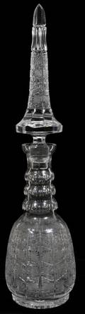 051490 CZECHOSLOVAKIAN CRYSTAL DECANTER H 28
