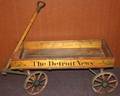 050431 VINTAGE DETROIT NEWS PAPER PULL WAGON AND