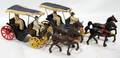 042468 AMERICAN PAINTED CAST IRON TOY CARRIAGES TWO
