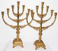 042451 GILT METAL SEVEN LIGHT CANDELABRA LATE 19TH C