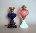 Two Victorian fluid lamps