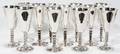 032413 SILVER PLATE GOBLETS SET OF TWELVE H 7