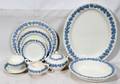032411 WEDGWOOD EMBOSSED QUEENSWARE DINNERWARE 47 PCS