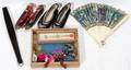 090483 CHINESE SHOES BELT BUCKLES HAIR PINS  FANS