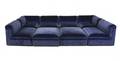 Metropolitan Furn Navy Velvet Modern Sectional