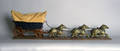 Model Conestoga wagon with 6 painted horses