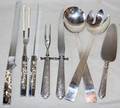 081524 SILVERHANDLED SERVING PIECES  OTHERS NINE