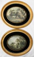 072431 AFTER GEORGE MORLAND PRINTS IN GILT FRAMES 2
