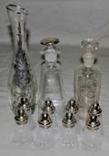 070448 GLASS CRUETS  SALT  PEPPER SETS 11