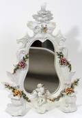 062544 ITALIAN CERAMIC FRAME VANITY MIRROR H 24