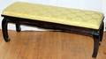 051561 CHINESE STYLE WOOD  UPHOLSTERED BENCH L 49