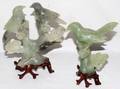 051554 CHINESE SERPENTINE FIGURES OF BIRDS TWO