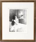 042502 RAPHAEL SOYER LITHOGRAPH 10 X 8