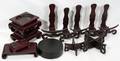 040450 CHINESE TEAK WOOD STANDS FIFTEEN