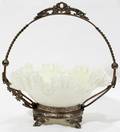 082465 VICTORIAN BRIDES BASKET IN SILVER PLATE FRAME
