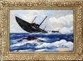 082460 OIL ON MASONITE CANADIAN FISHING VESSEL IN