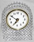 080480 PRESSED GLASS BOUDOIR CLOCK LATE 20 TH C H 4