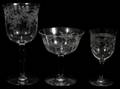 072476 FOSTORIA STYLE ETCHED GLASSES H 4  7