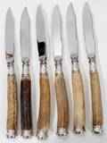 071549 STERLING EMBELLISHED STEAK KNIVES SET OF SIX