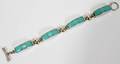 060510 MEXICAN STERLING  TURQUOISE BRACELET L 7 12