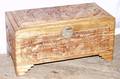 061575 CHINESE CARVED WOOD TRUNK TYPE CHEST C 19406