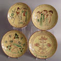 Four Turtlecreek Potters sgraffito chargers