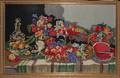 051569 NEEDLEPOINT FLORAL STILL LIFE WITH FRUIT