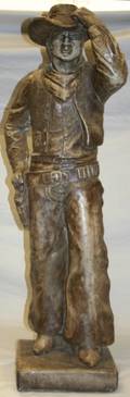 050527 COWBOY COMPOSITION STATUE H 48 W 11