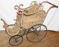 050526 VICTORIAN WICKER BABY BUGGY C 1890