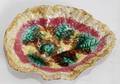 042524 MAJOLICA POTTERY LEAF DISH 19TH CENTURY W 6