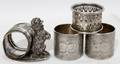 032504 SILVER PLATE FIGURAL NAPKIN RING  3 OTHERS
