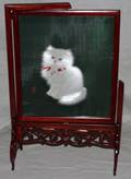 032494 CHINESE SILKWORK PICTURE ON TABLE SCREEN H 18