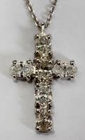 082046 194 CT OVAL DIAMOND CROSS L 1