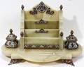 081026 FRENCH CHAMPLEVE  ONYX DESK STAND LATE 19TH C