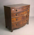 Federal mahogany bowfront chest