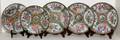 081057 CHINESE ROSE MEDALLION PORCELAIN RIMMED PLATES