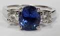 081044 372 CT NATURAL SAPPHIRE  56 CT DIAMOND RING