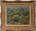 072010 MACARIO VITALIS OIL ON CANVAS 1954 VILLAGE